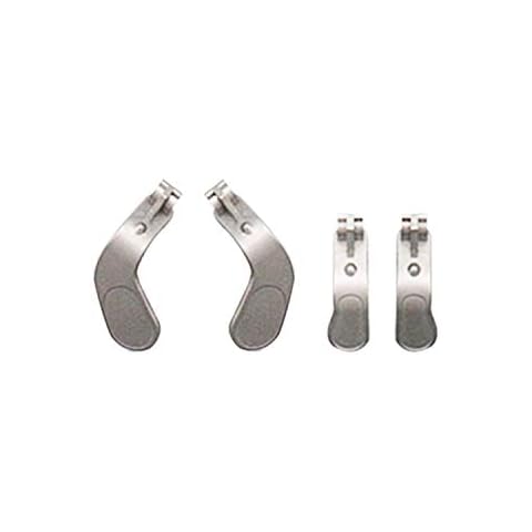 Metal Stainless Steel Paddles Hair Trigger Locks Replacement Parts for Elite Series 2 Controller, Xbox One Elite Controller - 4PCS(2 Medium & 2 Mini) (Silver) Cover