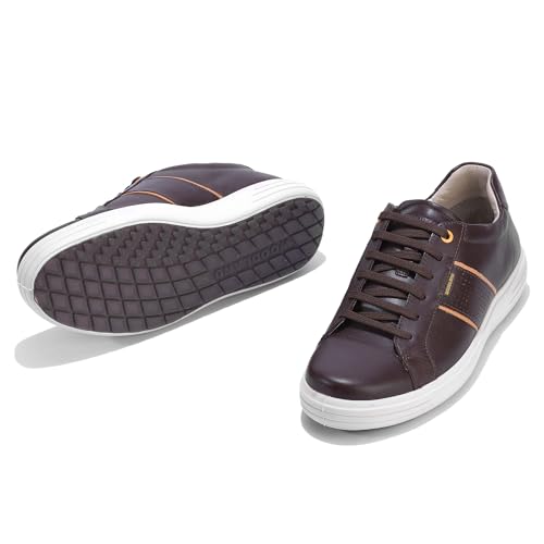 Image of Woodland Men RED Brown Casuals LACE UP