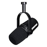 Shure MV7 USB Microphone + Gator 3000 Boom Stand Bundle for Podcasting, Recording, Live Streaming & Gaming, Built-In Headphone Output, All Metal USB/XLR Dynamic Mic, Voice-Isolating Technology - Black