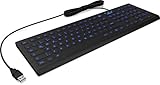 USB Tastatur im deutschen Full-Size Layout (QWERTZ) mit Nummernblock für Windows, mit USB-Kabel 140 cm