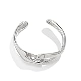 Impurain Elastic Adjustable Stainless Steel Cuff Bangle Bracelet for Mens Womens (silver)