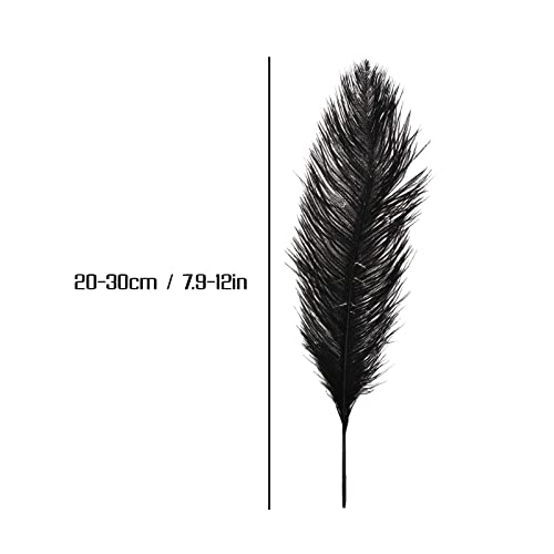 10 Pcs Multicolor Ostrich Feathers for DIY Crafts 25cm-30cm Long