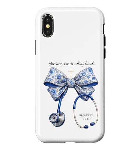 She Works With Willing Hands �Ō�t ���f�� �X�}�z�P�[�X iPhone X/XS �p