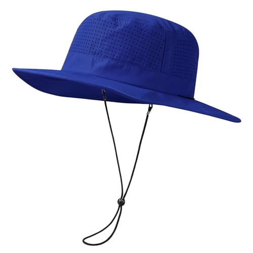 Image of UPF 50+ Bucket Sun Hat with Laser Perforated Mesh Cooling Adjustable Breathable Lightweight for Outdoor Men Women