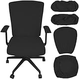 Dimension-- Notre housse de chaise de bureau pivotante avec le design rénové de 2 pièces séparés est convenable pour la plupart de chaises d'ordinateur. Longueur de l'assise 38-48cm; Largeur de l'assise 38-48cm; Longueur du dossier 38-46cm; Hauteur du dossier 38-48cm; Longueur de l'accoudoir 25-30cm; Veuillez vérifier la taille de la chaise avant de commander