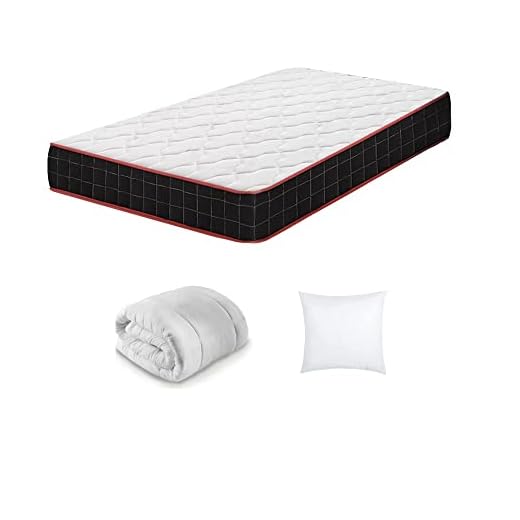 IZTOSS Luxe Matelas 90x190 Epaisseur 16CM .Mousse A Mémoire - Matelas avec Couette et Oreiller pour Lit Sommier 90x190CM