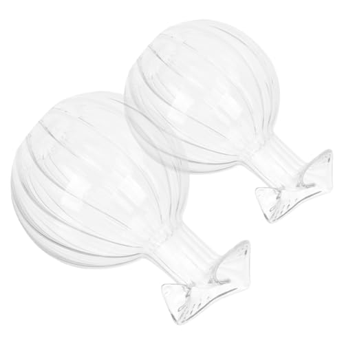 Amosfun Lot De 2 Récipients en Verre pour Plantes De Vase en Jacinthe Vase Décoratif pour Fleurs Bourgeon Petit en Verre Support De Fleurs Mignon en