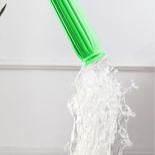 Image of IXORACART 2-in-1 Self-Wringing Floor Mop with 360 Rotatable Head | Adjustable Handle Microfiber Mop for Wet & Dry Cleaning | Bathroom, Home & Office (Rich Green)