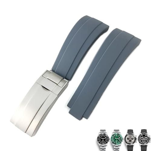 Bracelet étanche en silicone 21mm pour montre de plongée GMT et Deep