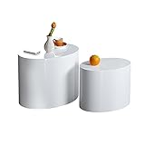 ineinander verstaubar Invicta Interior 20924 Beistelltisch Division 2-er Set, weiss