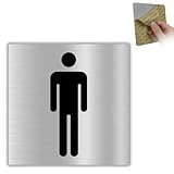 🥇 ALLUMINIO DI QUALITÀ: La targa WC maschile è realizzata in alluminio di prima qualità, resistente, durevole e facile da pulire, ideale per zone con alta umidità come bagni e servizi igienici.