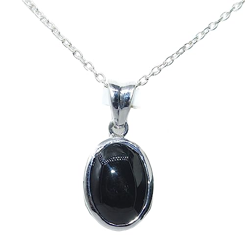 Colgante de ónix negro y plata de ley 925 maciza con acabado artesanal exclusivo