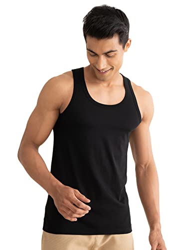 DAMENSCH Regular Fit Cotton Vest for Men | 100% Cotton Fabric, Anti-Bacterial Finish