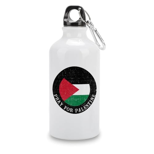 Guangpat Pray for Palestine Water Bottles Palestine National Flag Water Bottles Stainless Steel 14 OZ Portable Cycling Water Bottle for Travel Gym Camping Hiking