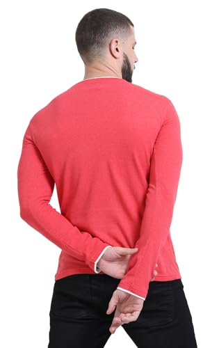 Image of fanideaz Mens Popcorn Textured Cotton Full Sleeve Round Neck T Shirt for Men Soft and Breathable Fabric Trendy Look Regular Fit Ideal for Daily Casual Wear