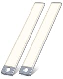 PRIORARE Under Cabinet Lighting 54 LED Motion Sensor Closet Light, 2500mAh Rechargeable Ultra Thin M