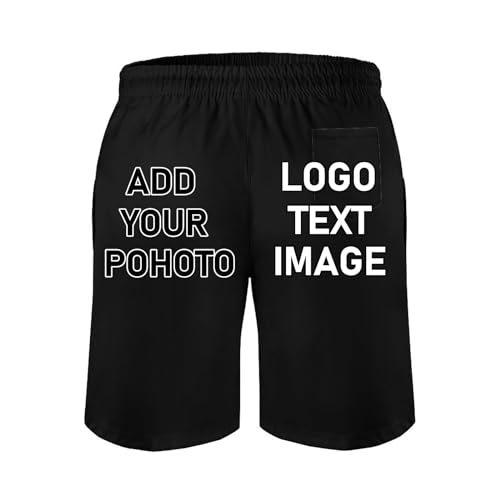 Custom Shorts for Men, Personalized Mesh Lining Swim Beach Shorts, Add Your own Photo Logo Text Outdoor Sports Shorts3