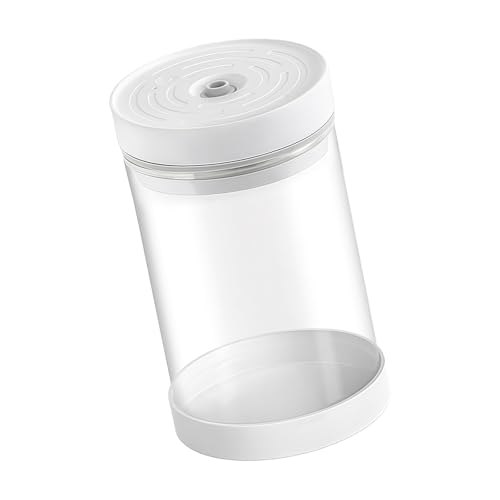 Pocoiau Recipiente de café al vacío automático, contenedor de almacenamiento de 1 botón para café, frijoles y almacenamiento de alimentos, recipiente de vacío automático