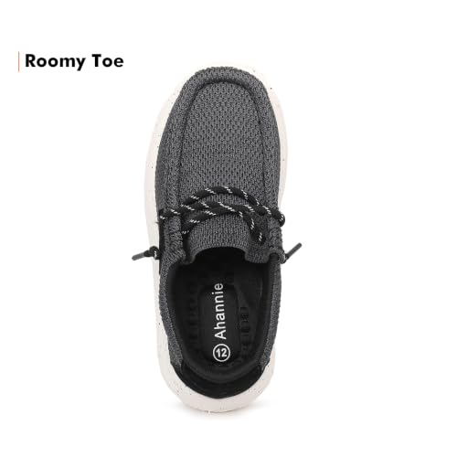 Image of Ahannie Kids Slip On Loafers, Boys Girls Casual Dress Shoes | Lightweight comfort,breathable,school or everyday wear