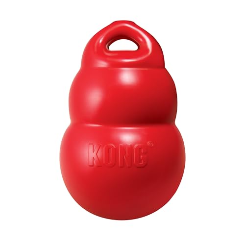 KONG Bounzer Hundespielzeug - Weich und Flexibel - Klassisches Design - Groß - Rot