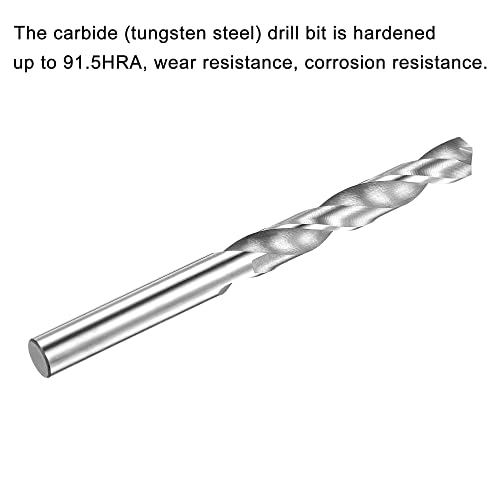 Uxcell Carbide Twist Drill Bits 5Mm, Metric Spiral Flutes Straight Shank Tungsten Steel Drilling Tool For Stainless Steel Alloy Metal #TOP3