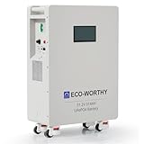 ECO-WORTHY 48V 314Ah LiFePO4 Lithium Battery, 16.1kWh High Capacity Energy Storage with Breakers, 200A PACE BMS, 7' LCD, RS485/CAN/RS232, Home Backup, Off-Grid, Solar System