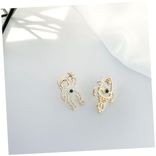 Bijoux astronaute rocket oreille en métal moutons d'oreille de mode - 4