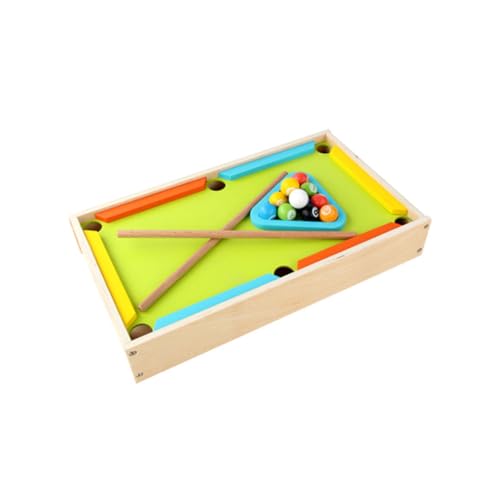 VICASKY Mini Billiards Educational Interactive Game Props for Early Learning Durable Wooden Tabletop Model Present for Fun and Engaging Patience Practice