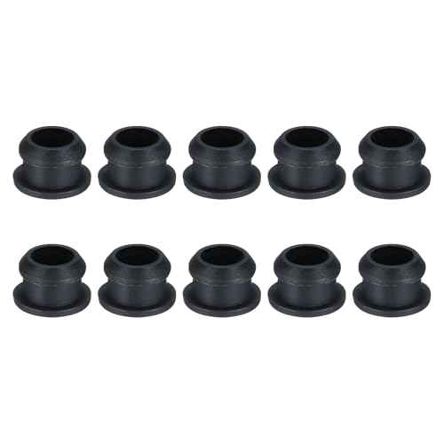 Image of Snap in Locking Hole Plugs Rubber Panel Seal Cover Drilled Silicone Caps, [for Kitchen Rubber, Waterproof Sealing Plugs] - 14mm /0.55in /Black /10Pcs