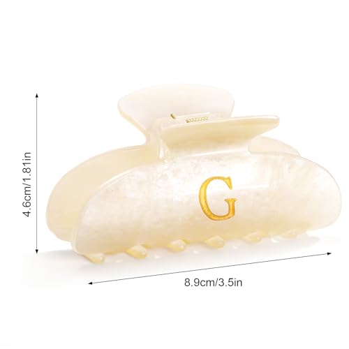 Image of Acrylic Letter Hair Clips for Women - Birthday Gifts Monogram Hair Claw Alphabet Large Hair Clip, Mother's Day Fashion Glitter Claw Clips Elegant And Durable Hair Accessory, Letter G