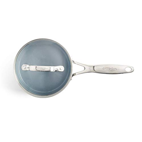 GreenPan Saucepan, Non Stick Toxin Free Ceramic Sauce Pot - Induction & Oven Safe Cookware - 16 cm/1.4 Litre, Grey 8 Gallery Image