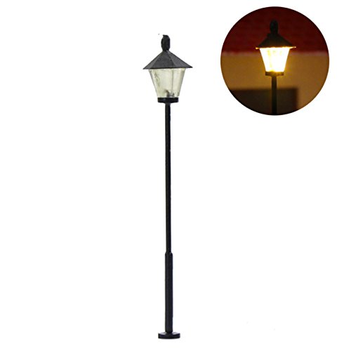 Lym09 10 Pcs Model Railway Led Lamppost Lamps Street Lgihts N Scale 4.7Cm 1.85Inch 12V New #TOP1