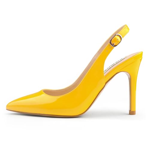 Image of JOY IN LOVE Womens Slingback High Heels Stiletto Pointed Closed Toe Pumps