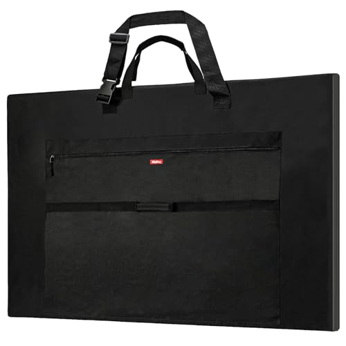 Image of Nicpro Light Weight Art Portfolio Bag, 36 x 48 Inches Waterproof Art Portfolio Case with Shoulder & Handle Carry, for Artwork, Poster, Sketch Drawing, Canvas, Photography, Solar Panel Storage