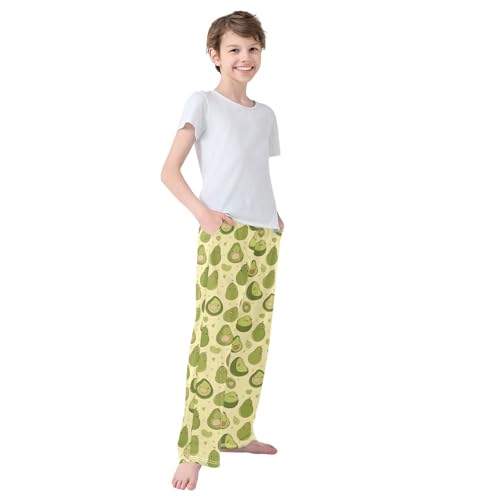Boys' Pants Avocado Green Fruit Heart Long Bottoms Jogger Pants Elastic Waist Trousers with Pockets S-XL4
