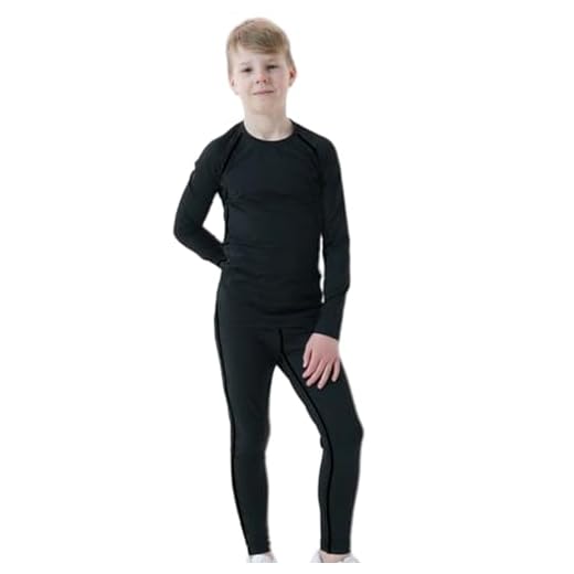Bemonew Kids Long Johns Long Johns for Kids Fast Dry Moisture Wicking Base Layer Underwear for Hockey, Football, Golf, Running, Cycling, Style-1