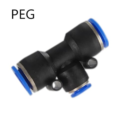 Raccord pneumatique en T haute résistance PEG pour circuits de précision - 8