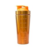 HSN Shaker We Are Nutrition! Stal nierdzewna | 739 ml | Metaliczny pomarańczowy | Kubek do mieszania z optymalnym systemem mieszania w pokrywie (BPA Free) | zamknięcie zapobiegające wyciekom, bez