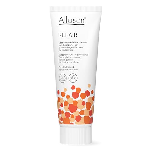 Alfason REPAIR - Die Spezialcreme für sehr trockene und strapazierte Haut Wirkt dreifach zum Schutz und Wiederaufbau einer gestörten Hautbarriere 100 g