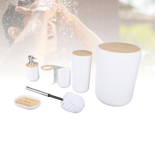 Ensemble brosse de toilette et support en bambou de qualité supérieure