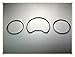 Price comparison product image DTBBKSY Chrome Speedometer Gauge Dial Rings Bezel Trim Chrome Tacho Rings Compatible With Mercedes Benz W210 1995-1999 / W202 1997-2001 (Color : CHROME)