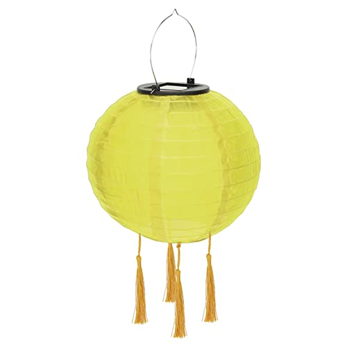 Lampes solaires de jardin étanches lanterne suspendue jaune éclairage déco pelouse extérieur