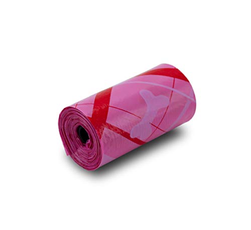 Image of Best Pet Supplies Dog Poop Bags for Waste Refuse Cleanup, Doggy Roll Replacements for Outdoor Puppy Walking and Travel, Leak Proof and Tear Resistant, Thick Plastic - Diamond Bone Pink, 360 Bags