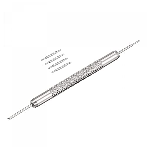 uxcell Watch Band Pins Replacement Kit, Stainless Steel 12mm Watch Spring Bars Pins 4Pcs with Dia 1.5mm Spring Bar Removal Tool