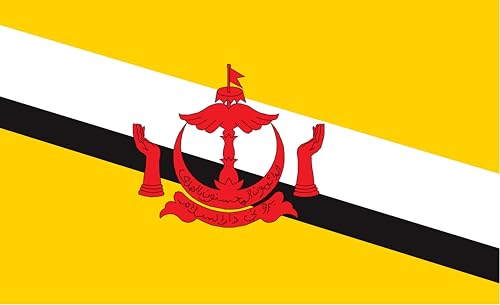 Drapeau Brunei抗风面料150x90cm jaune blanc noir rouge pour extérieur - 2