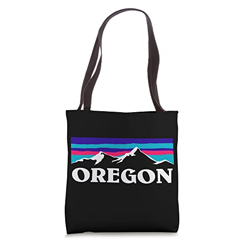 Oregon Retro Vintage Mountains & Outdoors Wilderness State Tote Bag