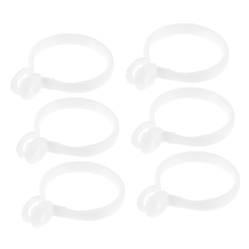 Cabilock 30Pcs Curtain Rings Heavy Duty Plastic Drapery Hooks for Easy Curtain Hanging Replacement Rings for Bathroom and Home Use Compatible with Standard Curtain