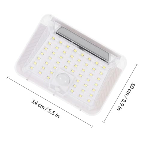Lámpara solar de pared con sensor de movimiento y foco transparente de 90 LED para exterior 2