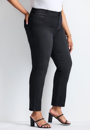 Women's Plus Size Petite Butter Denim Straight Leg Jean3