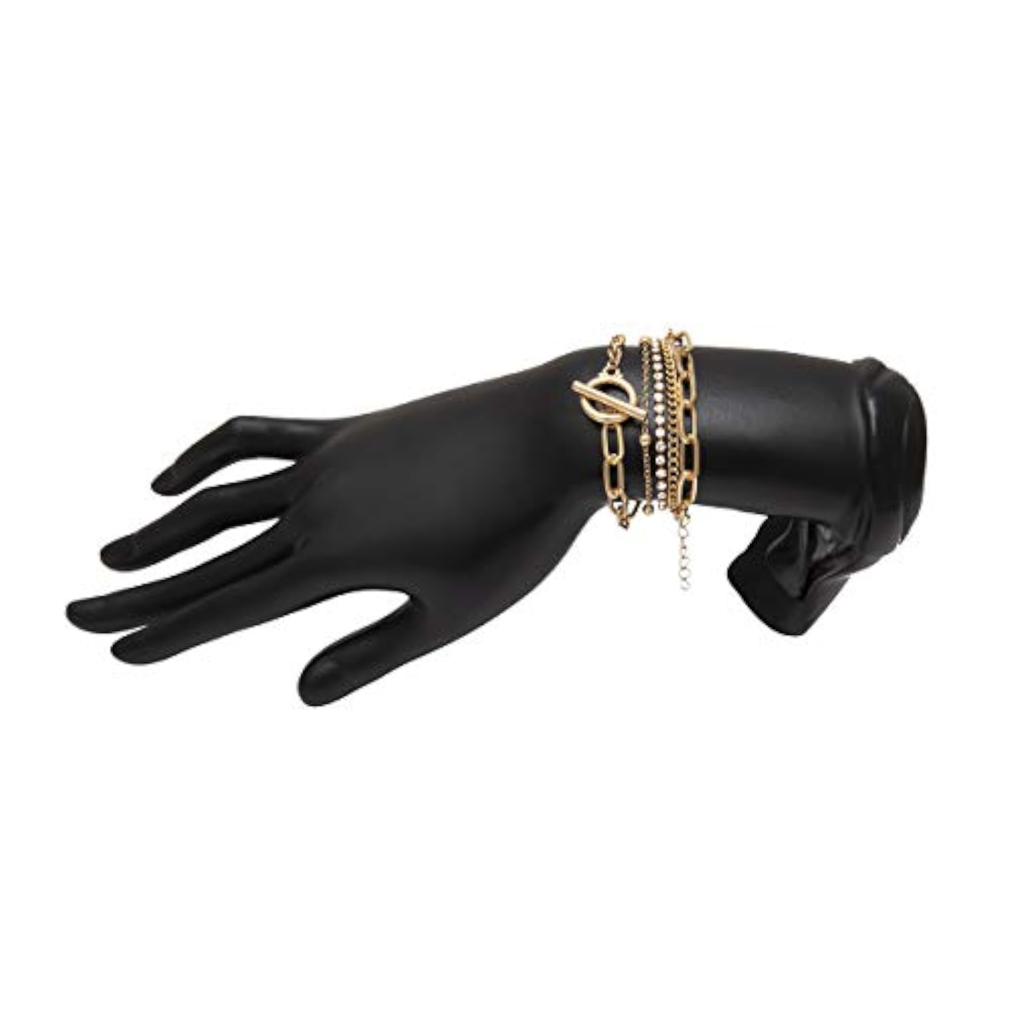 Women's Multilayer Chunky Chain Lock Pendant Bracelet